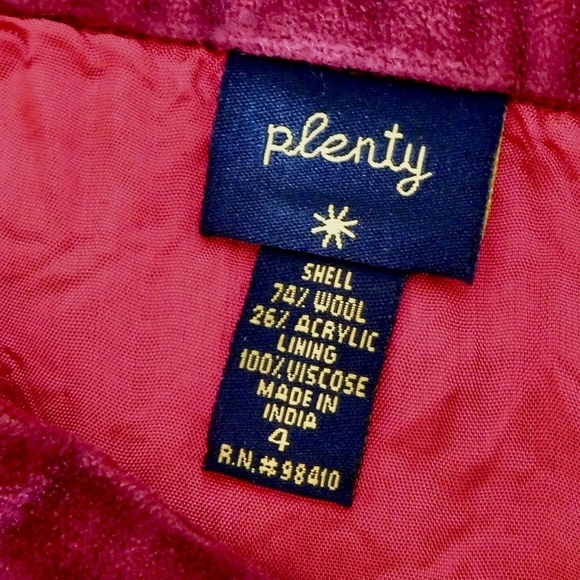 Plenty by TRACY REESE Red Wool Floral Embroidered Appliqued Skirt Size 4 - Picture 11 of 13